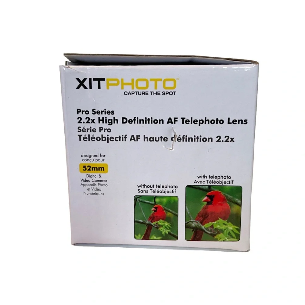 XIT PHOTO Pro Series 2.2x High Definition AF Telephoto Camera Lens 52mm